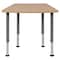 Flash Furniture Hex Natural Collaborative Desk, For Home and Classroom XU-SF-1001-NAT-A-GG - alternate 7